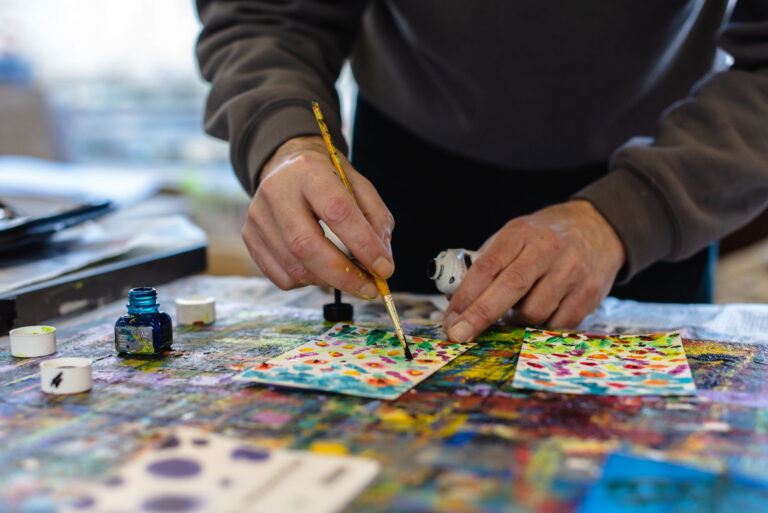 Artist hands close up - Creative Land Trust