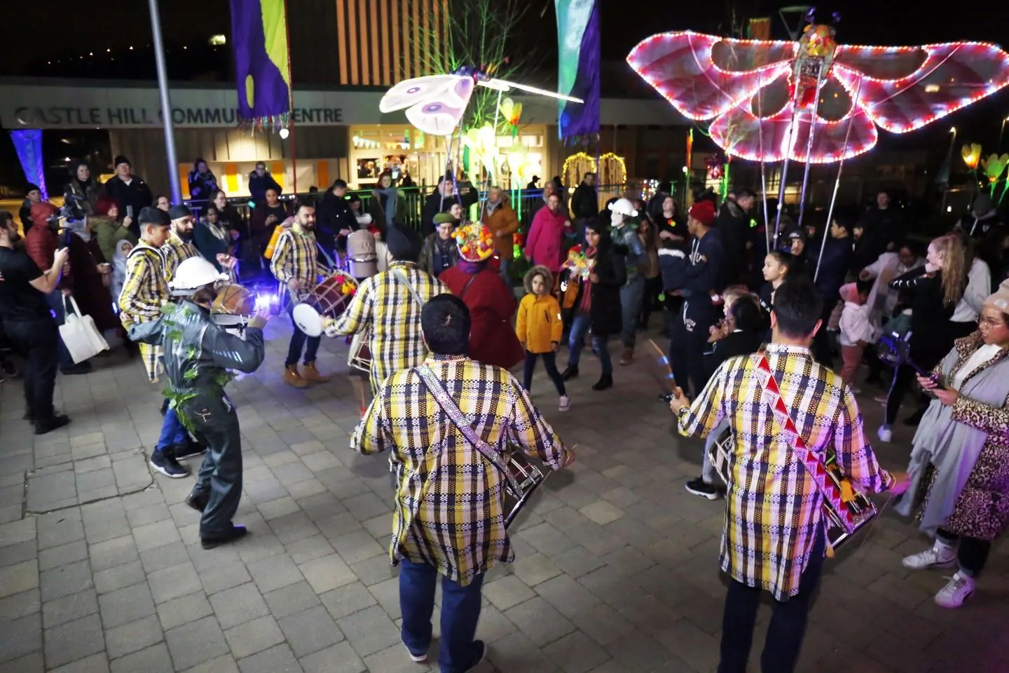 Dhol Drumming Fusion with Kings of Dohl and Emergency Exit Arts at the Ebbsfleet Winter Gathering, Castle Hill, March 2020